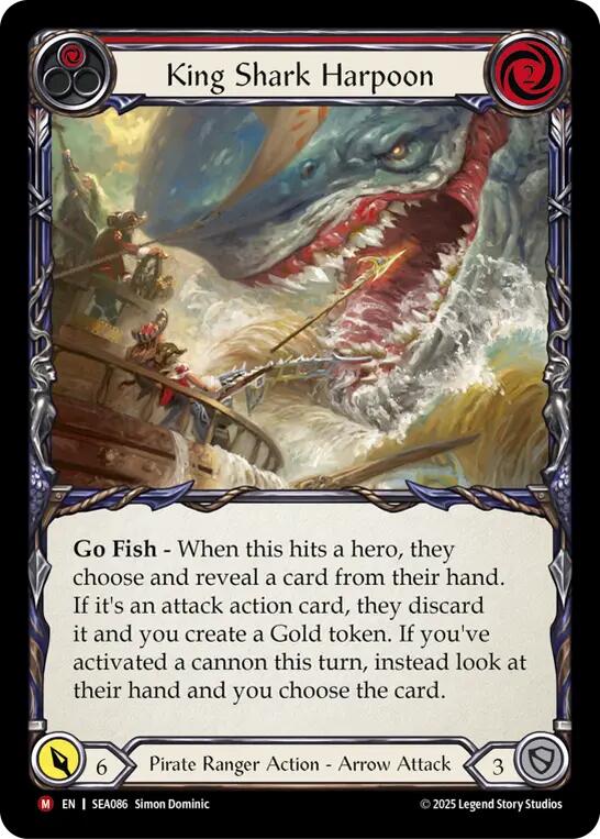 King Shark Harpoon [SEA086] (High Seas)  Rainbow Foil | Good Games Cannington