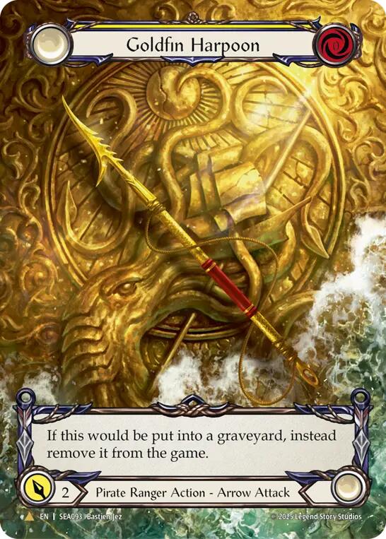 Goldfin Harpoon (Marvel) (Golden) [SEA093] (High Seas)  Cold Foil | Good Games Cannington
