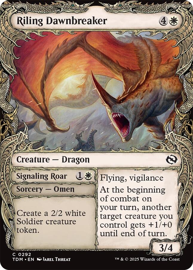 Riling Dawnbreaker (Showcase) [Tarkir: Dragonstorm] | Good Games Cannington