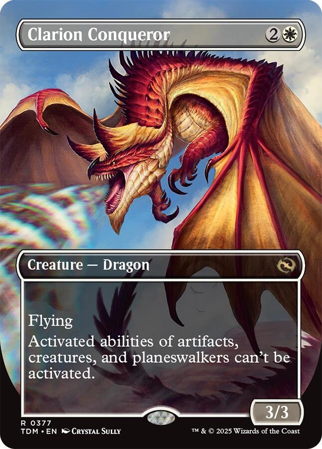 Clarion Conqueror (Borderless) [Tarkir: Dragonstorm] | Good Games Cannington