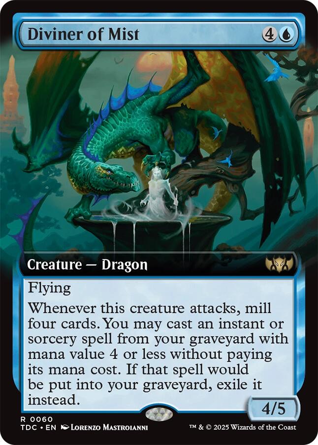 Diviner of Mist (Extended Art) [Tarkir: Dragonstorm Commander] | Good Games Cannington
