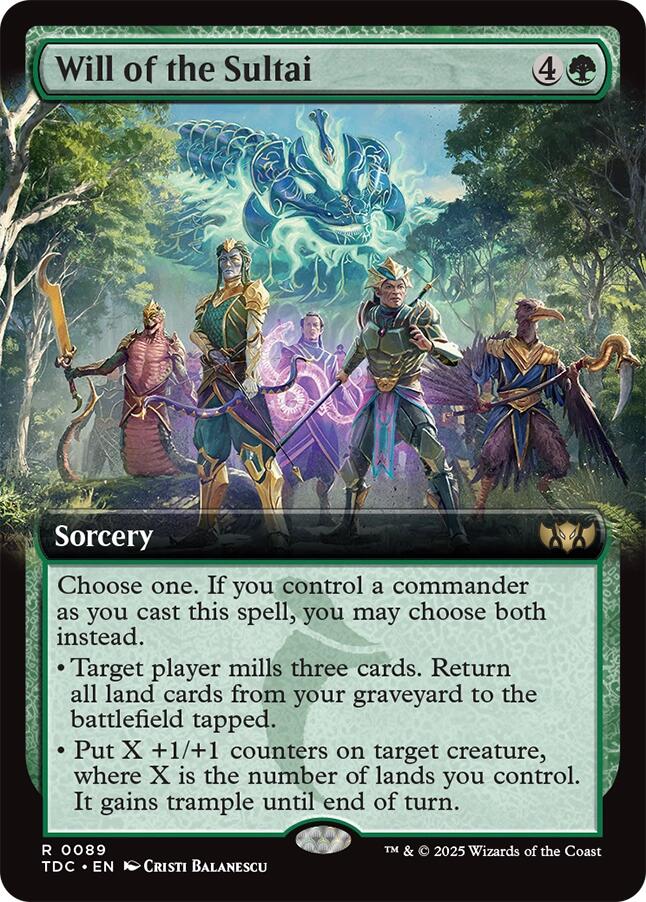 Will of the Sultai (Extended Art) [Tarkir: Dragonstorm Commander] | Good Games Cannington