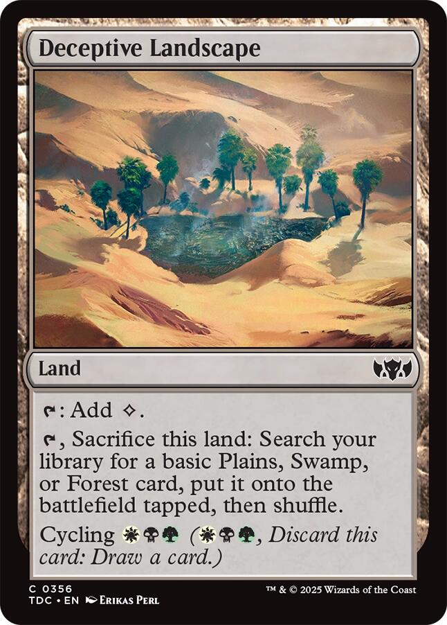 Deceptive Landscape [Tarkir: Dragonstorm Commander] | Good Games Cannington