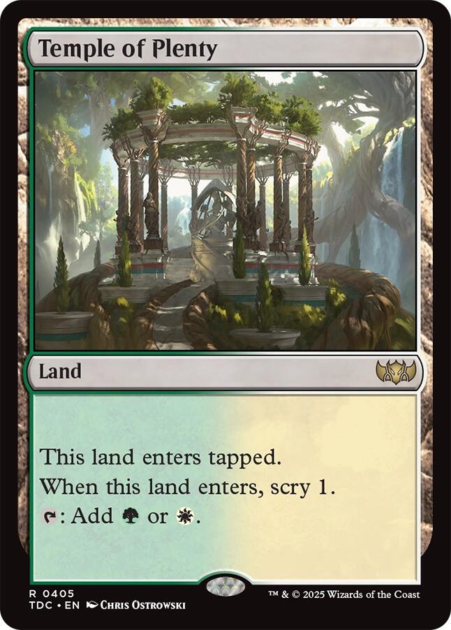 Temple of Plenty [Tarkir: Dragonstorm Commander] | Good Games Cannington