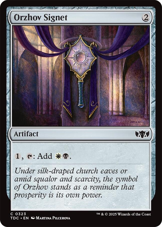 Orzhov Signet [Tarkir: Dragonstorm Commander] | Good Games Cannington