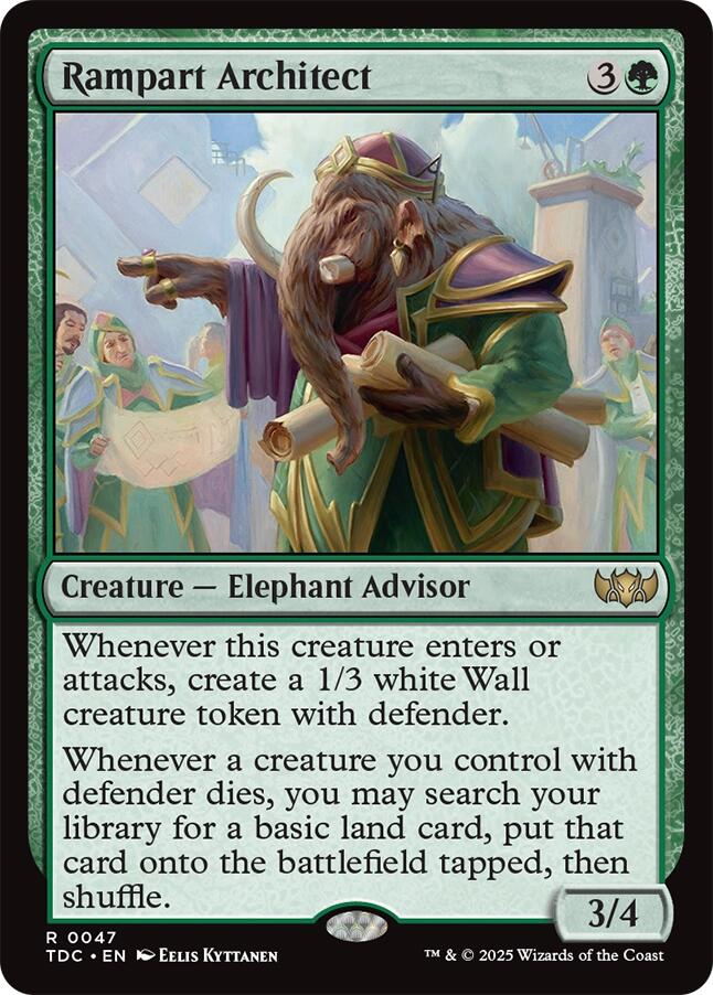 Rampart Architect [Tarkir: Dragonstorm Commander] | Good Games Cannington
