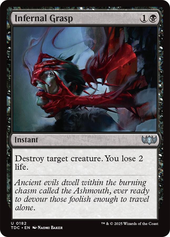 Infernal Grasp [Tarkir: Dragonstorm Commander] | Good Games Cannington
