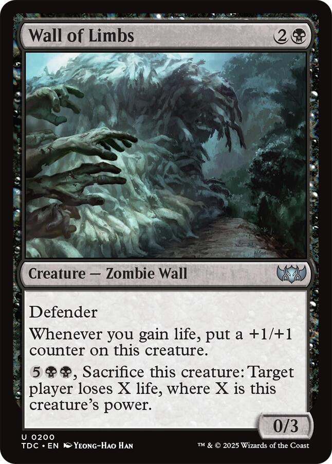 Wall of Limbs [Tarkir: Dragonstorm Commander] | Good Games Cannington