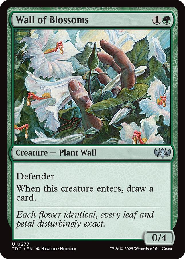 Wall of Blossoms [Tarkir: Dragonstorm Commander] | Good Games Cannington