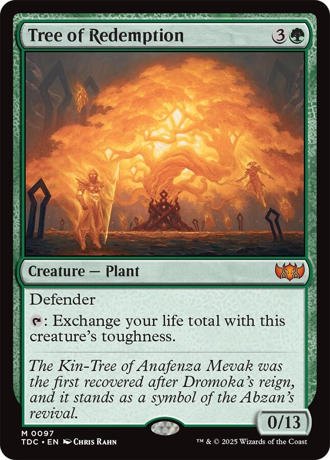 Tree of Redemption [Tarkir: Dragonstorm Commander] | Good Games Cannington