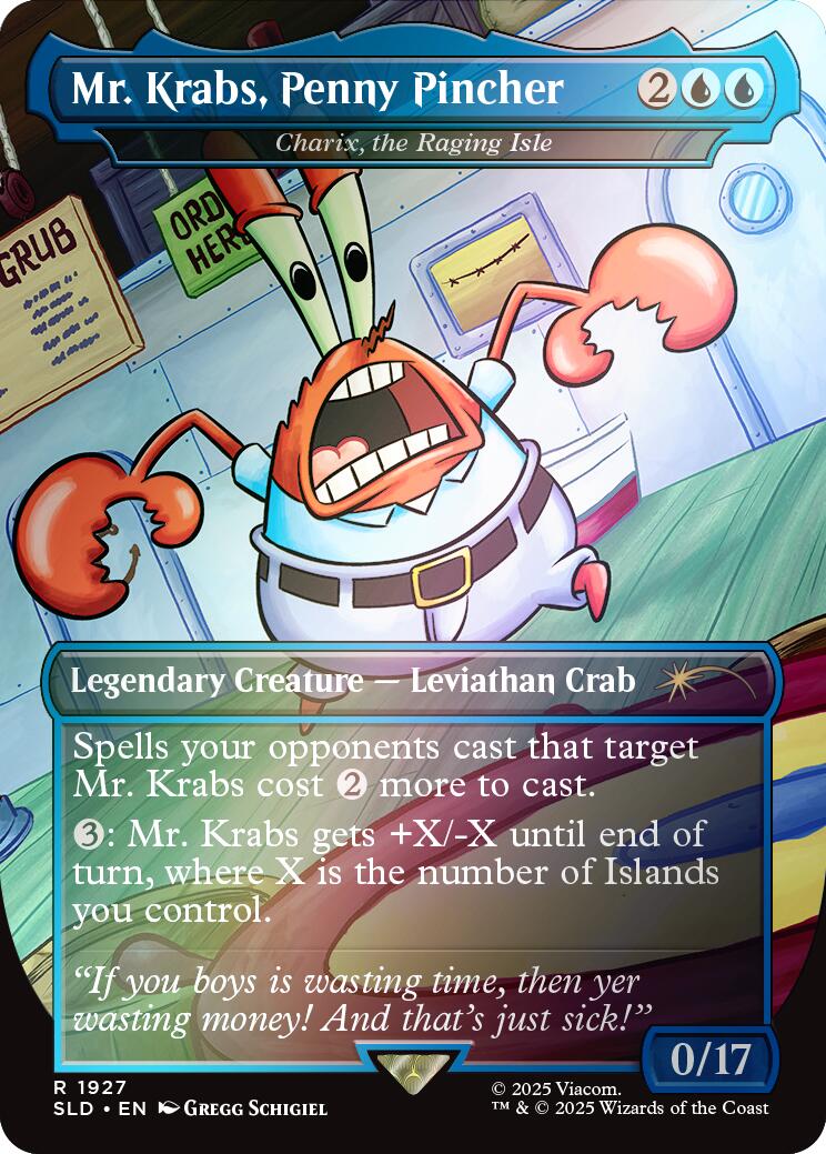 Mr. Krabs, Penny Pincher - Charix, the Raging Isle (Rainbow Foil) [Secret Lair Drop Series] | Good Games Cannington