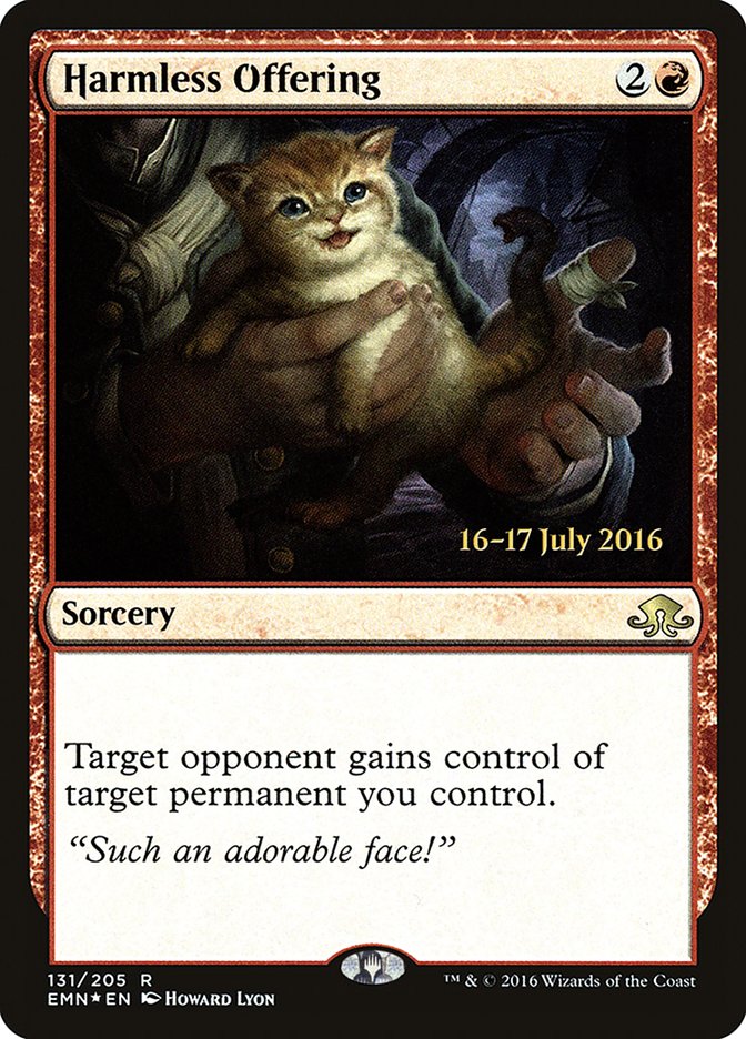 Harmless Offering [Eldritch Moon Prerelease Promos] | Good Games Cannington