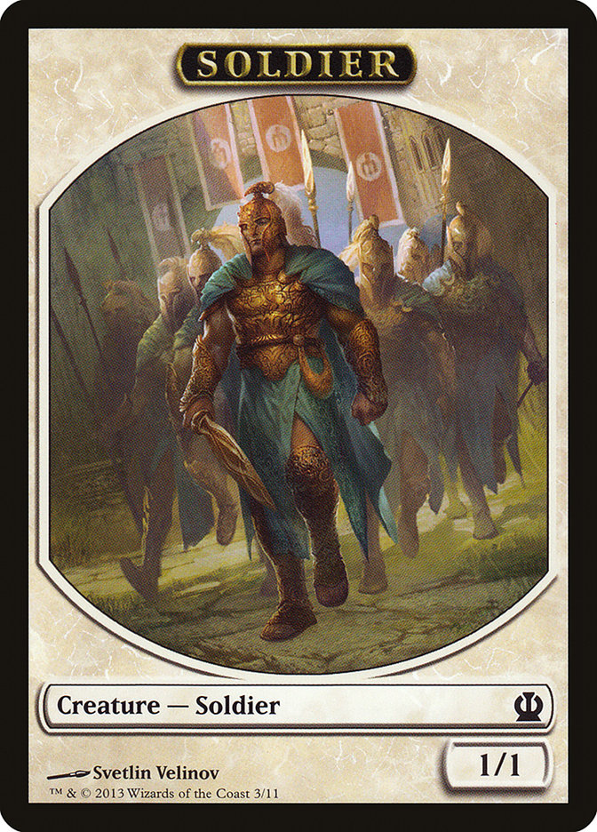 Soldier Token (3/11) [Theros Tokens] | Good Games Cannington