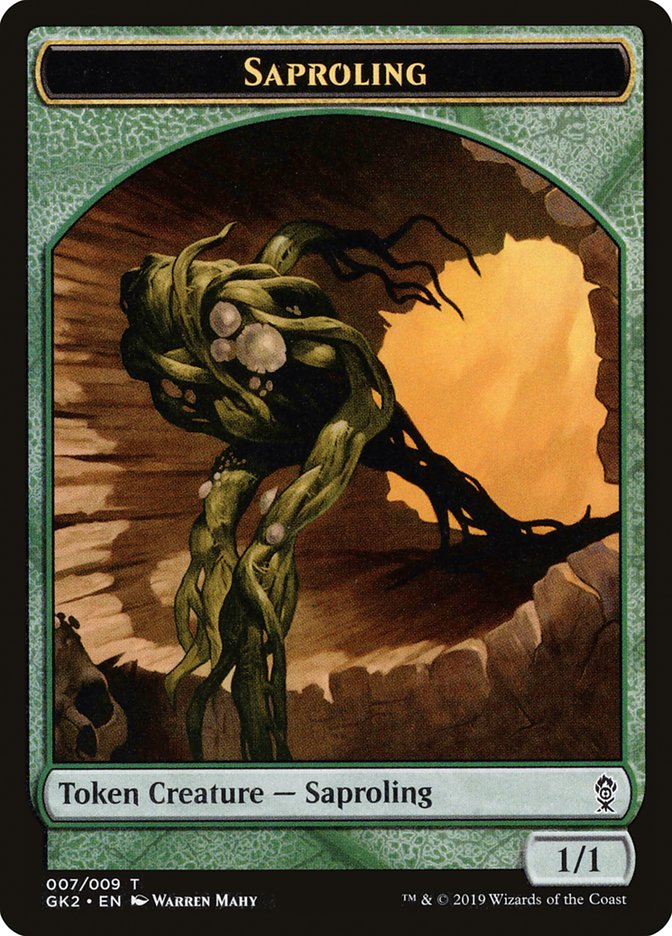 Saproling // Wurm Double-Sided Token [Ravnica Allegiance Guild Kit Tokens] | Good Games Cannington