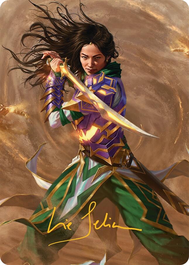 Descendant of Storms Art Card (2/54) (Gold-Stamped Signature) [Tarkir: Dragonstorm Art Series] | Good Games Cannington