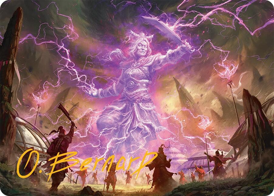 Smile at Death Art Card (4/54) (Gold-Stamped Signature) [Tarkir: Dragonstorm Art Series] | Good Games Cannington