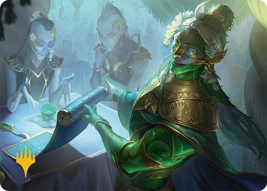 Sibsig Appraiser Art Card (8/54) (Gold-Stamped Signature) [Tarkir: Dragonstorm Art Series] | Good Games Cannington