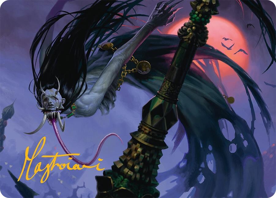 Qarsi Revenant Art Card (12/54) (Gold-Stamped Signature) [Tarkir: Dragonstorm Art Series] | Good Games Cannington