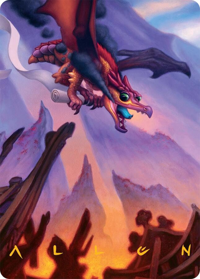 Scavenger Regent Art Card (45/54) (Gold-Stamped Signature) [Tarkir: Dragonstorm Art Series] | Good Games Cannington