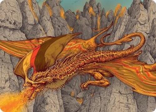 Magmatic Hellkite Art Card (34/54) [Tarkir: Dragonstorm Art Series] | Good Games Cannington