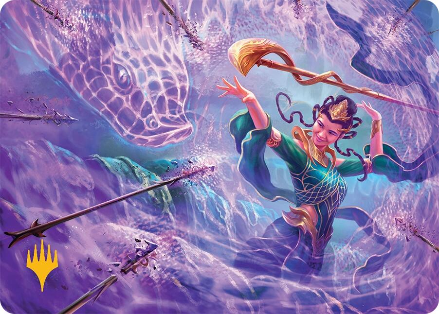 Snakeskin Veil Art Card (19/54) (Gold-Stamped Signature) [Tarkir: Dragonstorm Art Series] | Good Games Cannington