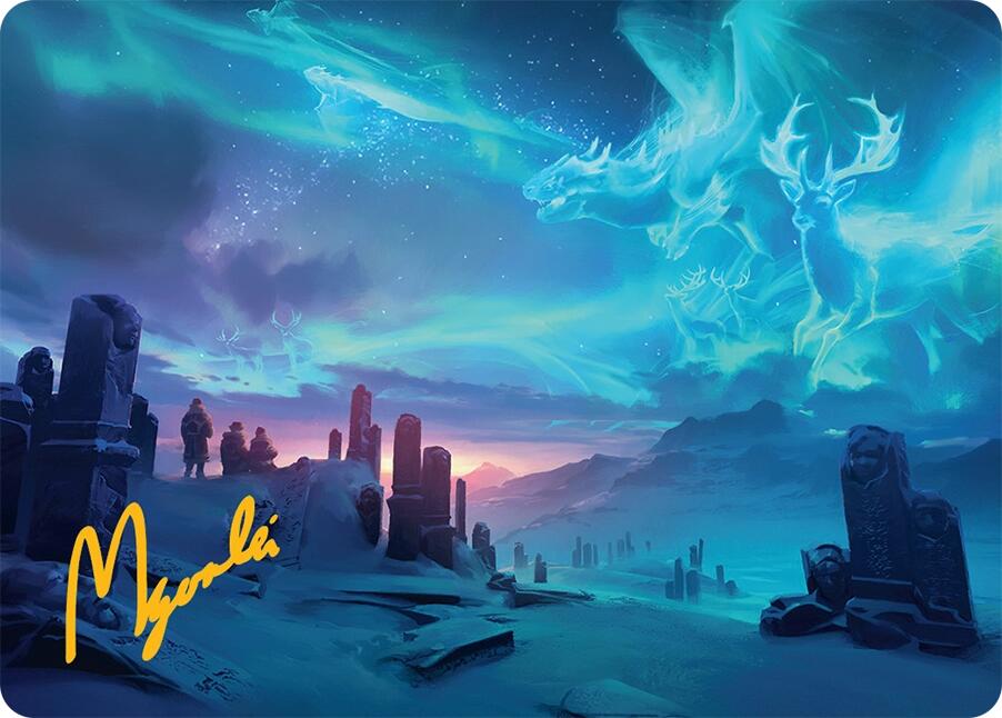 Auroral Procession Art Card (20/54) (Gold-Stamped Signature) [Tarkir: Dragonstorm Art Series] | Good Games Cannington
