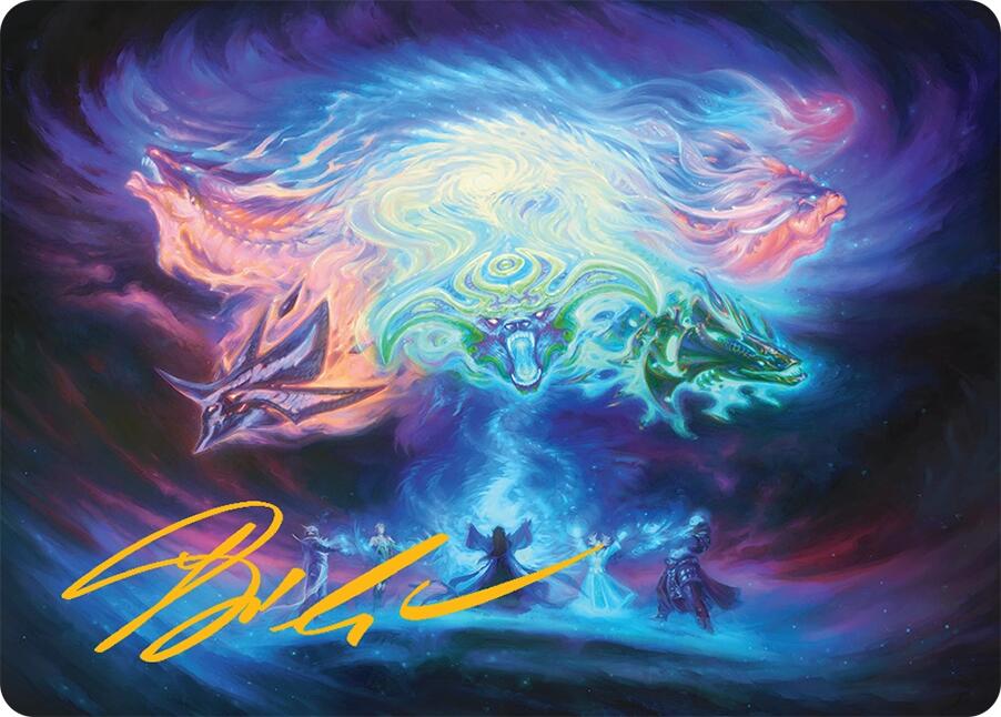 Call the Spirit Dragons Art Card (21/54) (Gold-Stamped Signature) [Tarkir: Dragonstorm Art Series] | Good Games Cannington