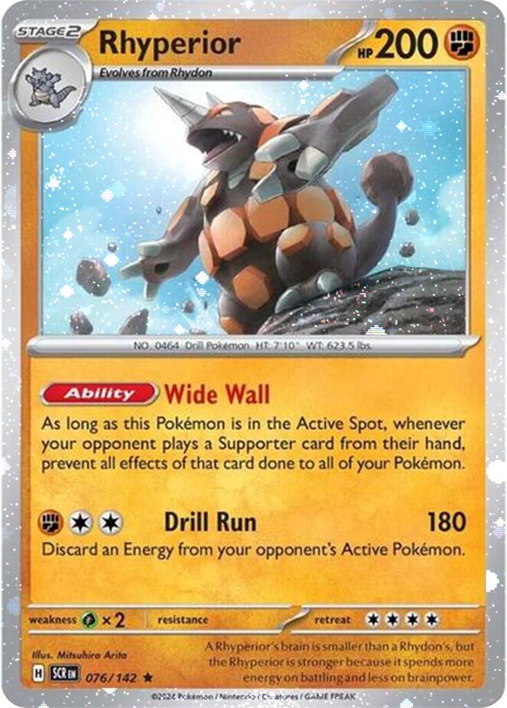 Rhyperior (076/142) (Cosmos Holo) [Scarlet & Violet: Stellar Crown] | Good Games Cannington