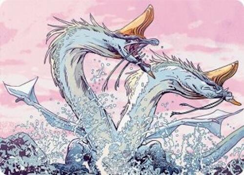 Twinmaw Stormbrood Art Card (39/54) [Tarkir: Dragonstorm Art Series] | Good Games Cannington