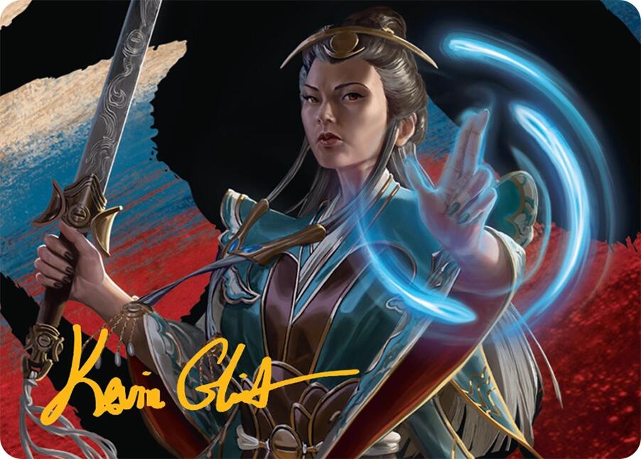 Narset, Jeskai Waymaster Art Card (44/54) (Gold-Stamped Signature) [Tarkir: Dragonstorm Art Series] | Good Games Cannington