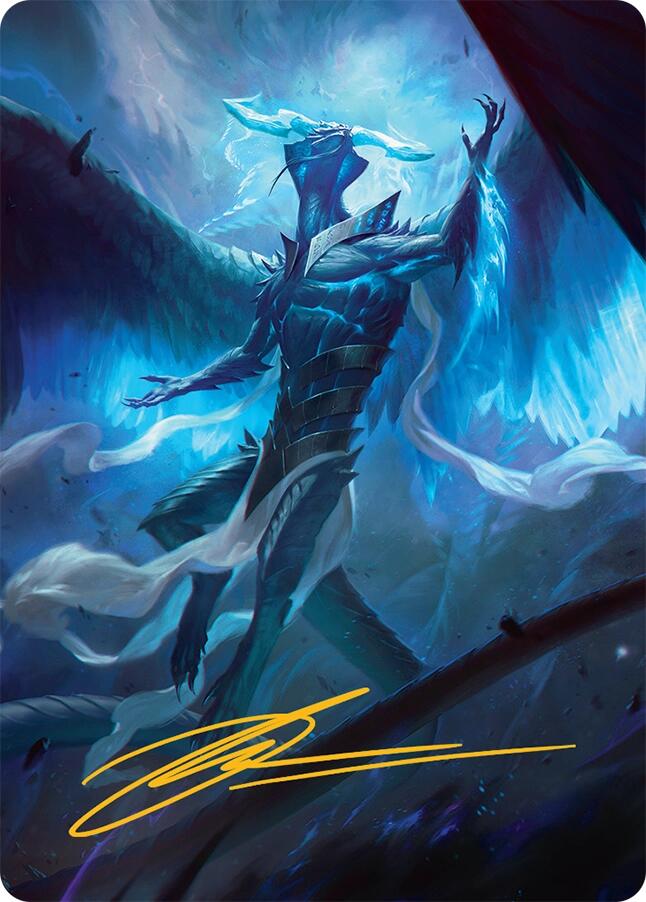 Ugin, Eye of the Storms Art Card (1/54) (Gold-Stamped Signature) [Tarkir: Dragonstorm Art Series] | Good Games Cannington
