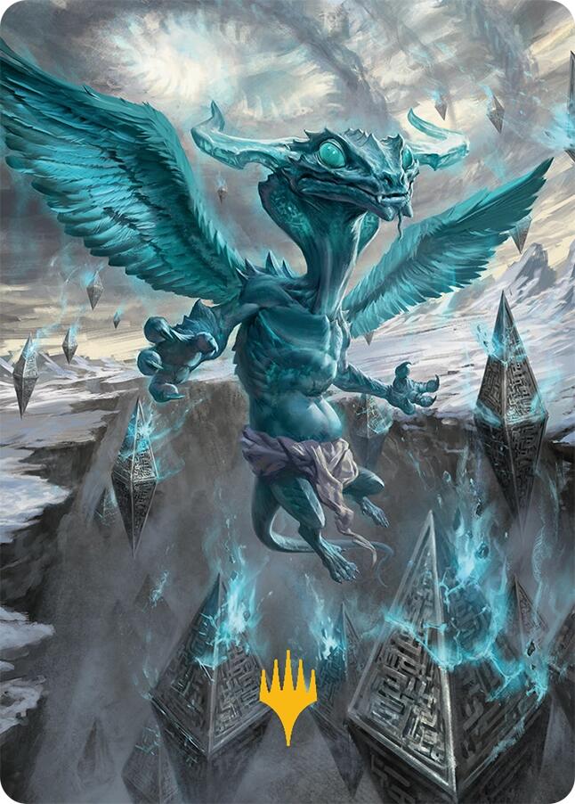 Ugin, Eye of the Storms Art Card (47/54) (Gold-Stamped Signature) [Tarkir: Dragonstorm Art Series] | Good Games Cannington