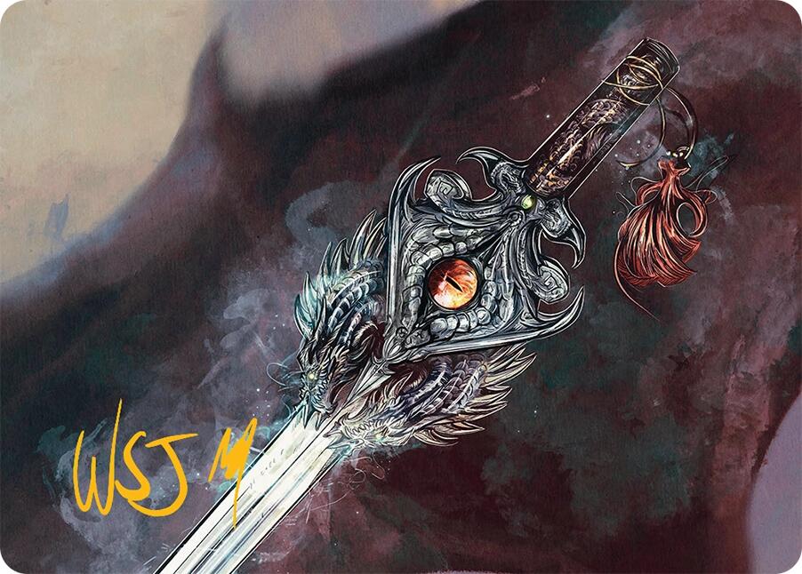 Dragonfire Blade Art Card (40/54) (Gold-Stamped Signature) [Tarkir: Dragonstorm Art Series] | Good Games Cannington