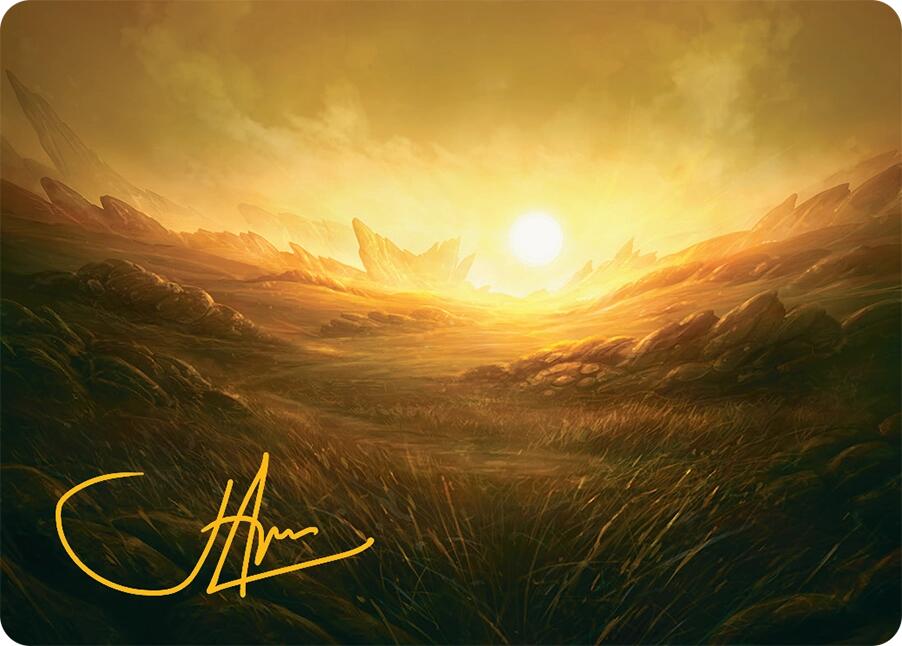 Plains Art Card (31/54) (Gold-Stamped Signature) [Tarkir: Dragonstorm Art Series] | Good Games Cannington