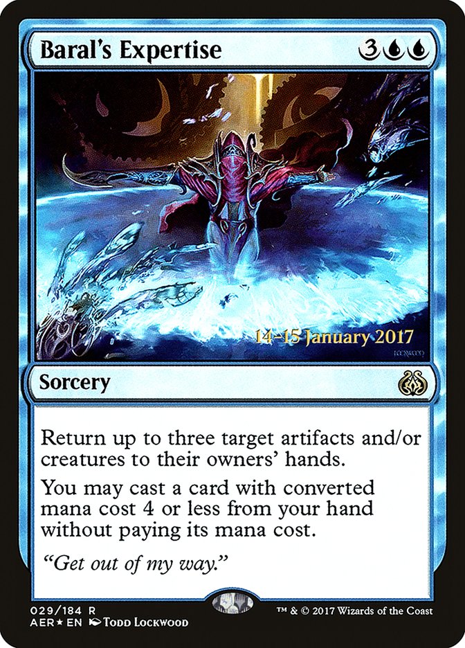 Baral's Expertise [Aether Revolt Prerelease Promos] | Good Games Cannington