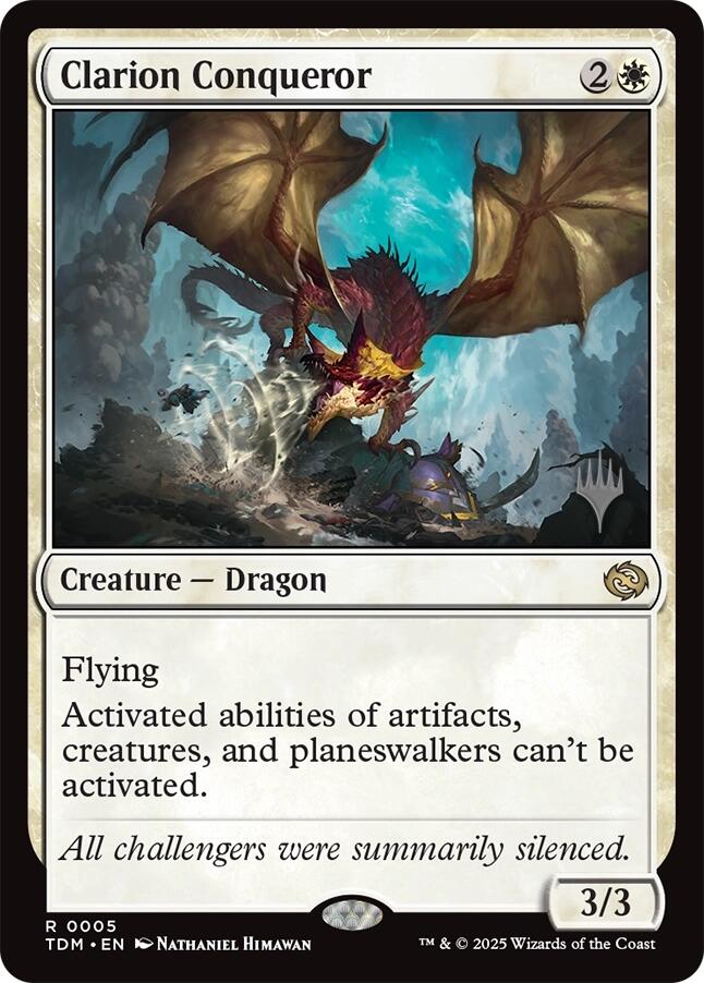 Clarion Conqueror [Tarkir: Dragonstorm Promos] | Good Games Cannington