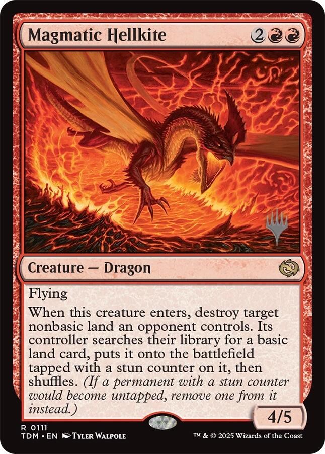 Magmatic Hellkite [Tarkir: Dragonstorm Promos] | Good Games Cannington