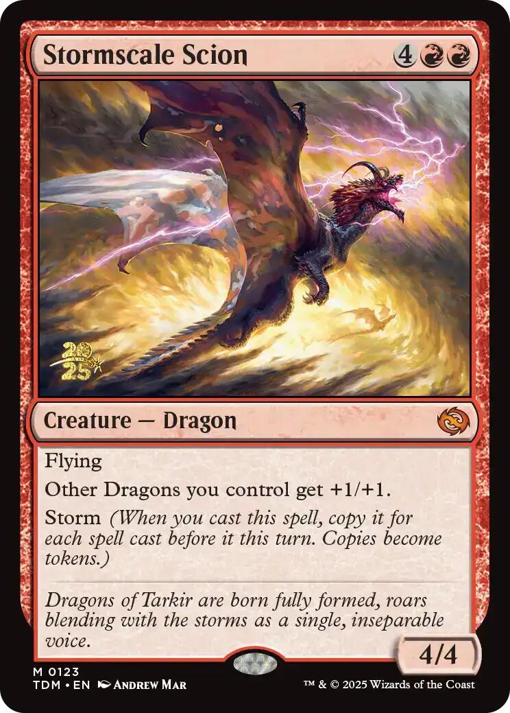 Stormscale Scion [Tarkir: Dragonstorm Prerelease Promos] | Good Games Cannington