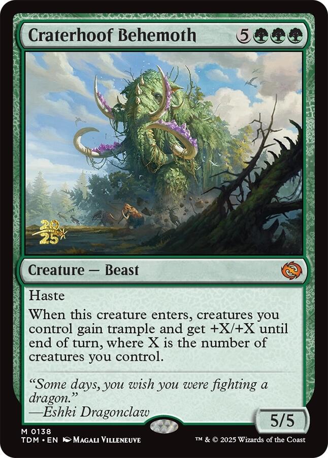Craterhoof Behemoth [Tarkir: Dragonstorm Prerelease Promos] | Good Games Cannington