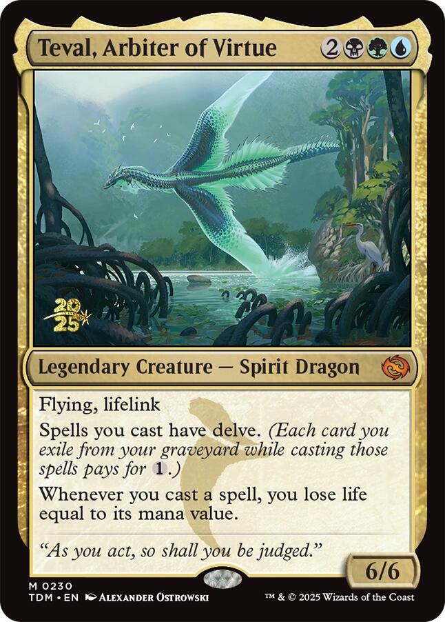 Teval, Arbiter of Virtue [Tarkir: Dragonstorm Prerelease Promos] | Good Games Cannington
