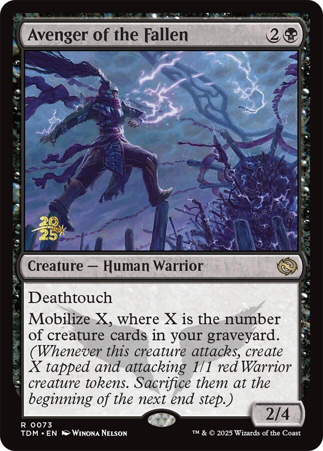 Avenger of the Fallen [Tarkir: Dragonstorm Prerelease Promos] | Good Games Cannington