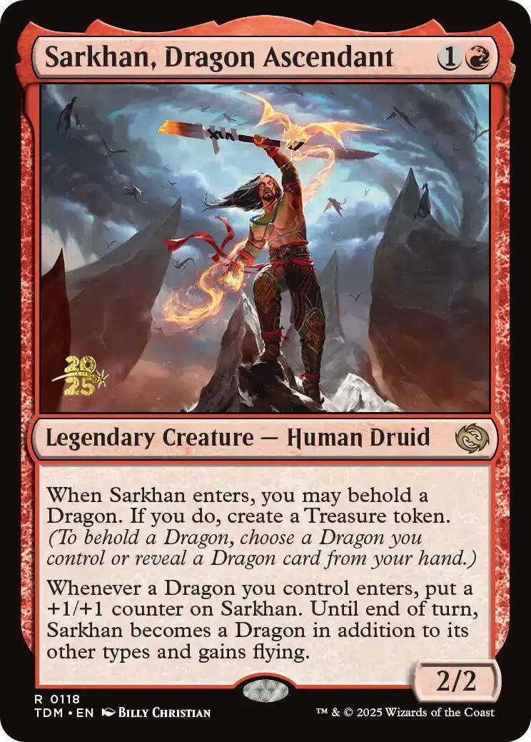 Sarkhan, Dragon Ascendant [Tarkir: Dragonstorm Prerelease Promos] | Good Games Cannington