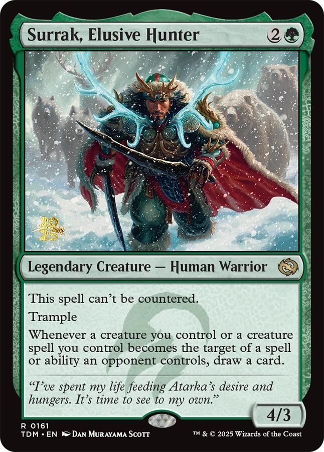 Surrak, Elusive Hunter [Tarkir: Dragonstorm Prerelease Promos] | Good Games Cannington