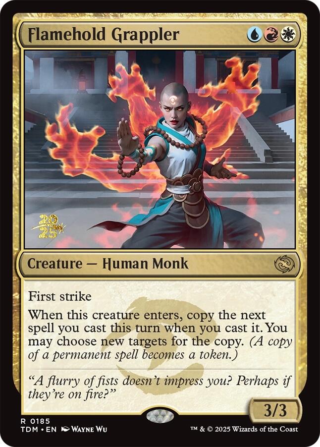 Flamehold Grappler [Tarkir: Dragonstorm Prerelease Promos] | Good Games Cannington