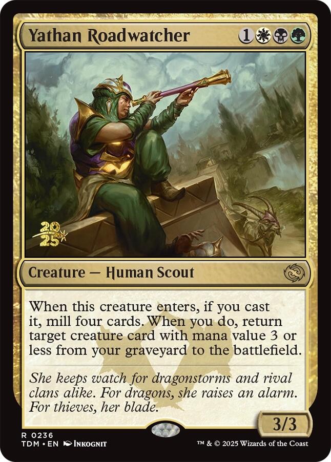 Yathan Roadwatcher [Tarkir: Dragonstorm Prerelease Promos] | Good Games Cannington