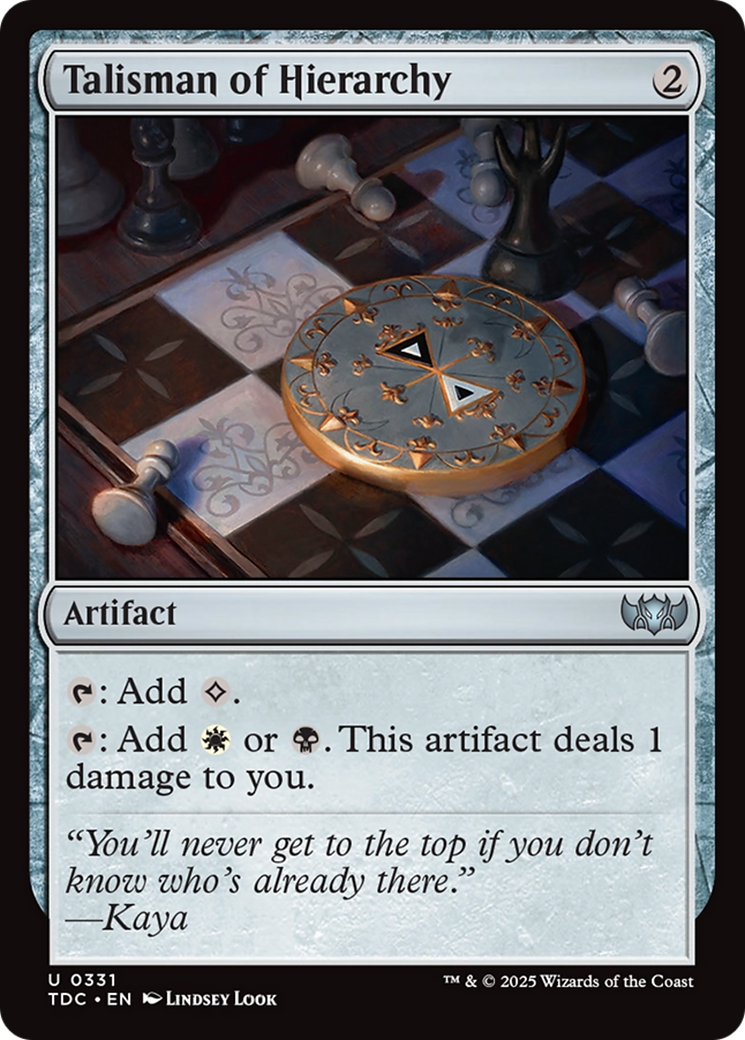 Talisman of Hierarchy [Tarkir: Dragonstorm Commander] | Good Games Cannington