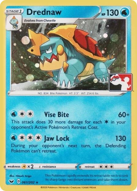 Drednaw (061/202) (Play Pokemon Promo) [League & Championship Cards] | Good Games Cannington