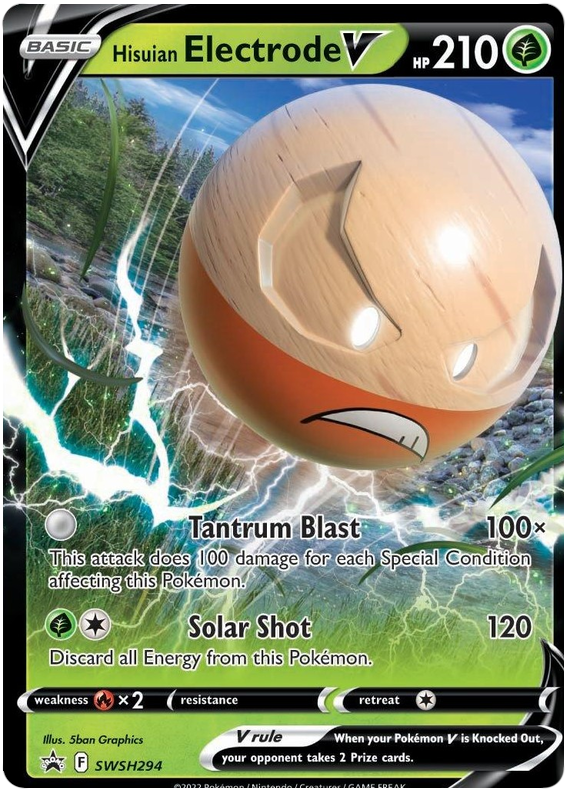 Hisuian Electrode V (SWSH294) (Jumbo Card) [Sword & Shield: Black Star Promos] | Good Games Cannington