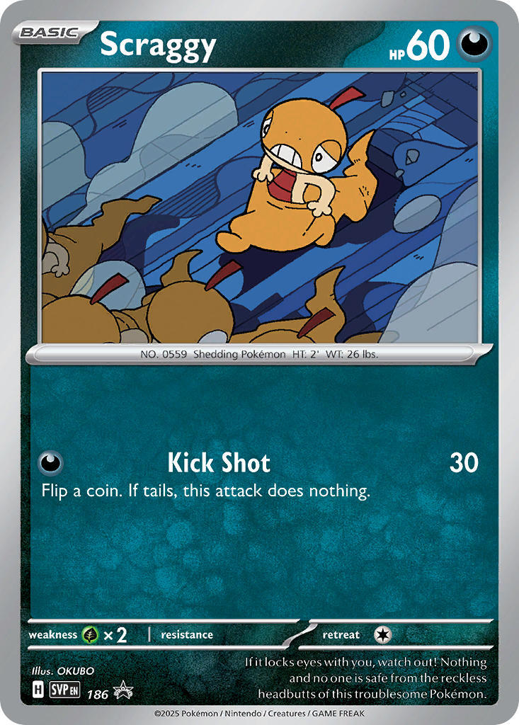 Scraggy (186) [Scarlet & Violet: Black Star Promos] | Good Games Cannington