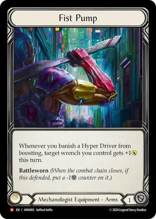 Fist Pump [AMX005] (Armory Deck: Maxx Nitro)  Rainbow Foil | Good Games Cannington